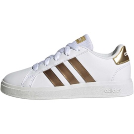 adidas Grand Court Sustainable Lace Shoes Sneaker, FTWWHT/FTWWHT/MAGOLD, 36 EU