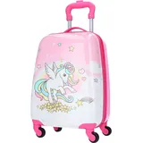 TheTrueC Kinder Trolley, Hartschale, Einhorn pink