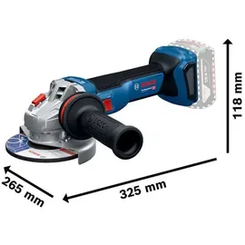 Bosch GWS 18V-11 S inkl. 2 x 5,0 Ah + Koffer