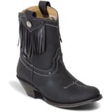 Damen Western Cowboy Biker Leder Stiefel Boots »WBL-32« Schwarz - Schwarz - 39