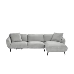 pop Ecksofa  Ventus , silber , Maße (cm): B: 281 H: 111 T: 174