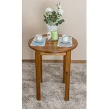 Esszimmertisch rund 60x60 cm Kiefer massiv, Farbe: Eiche - Braun