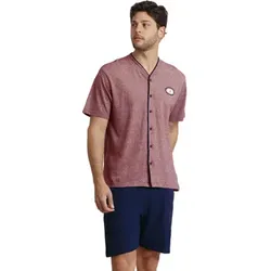 Admas  Pyjamas/ Nachthemden Pyjama Shorts Shirt Sailing Antonio Miro  in Rot, EU XL