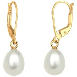 Elli Süßwasserzuchtperle Basic Klassisch 925 Silber goldfarben Damen 