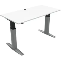 STIER OFFICE STIER Elektrisch höhenverstellbarer Schreibtisch 501-23 160x80cm Weiß