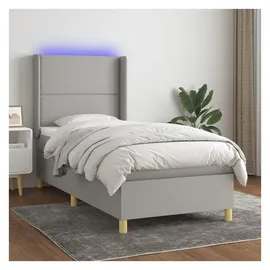 vidaXL Boxspringbett 100 x 200 cm Hellgrau