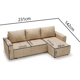 Fun Möbel Ecksofa Noha in Now or Never
