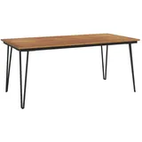 vidaXL Gartentisch Haarnadel-Tischbeine 180 x 90 x 75 cm Braun