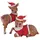 Aspinaworld Weihnachtsdeko, REH Figur mit Mütze und Pulli 2er Set 21 cm, Weihnachtsfigur, Rentier Figur, Wohnzimmer Deko, Tierfigur
