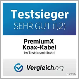 PremiumX BASIC Koaxialkabel 135dB 250 m Weiß