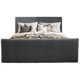 kaiser möbel Boxbett, Dunkelgrau, 160x200 cm Schlafzimmer, Betten, Boxspringbetten