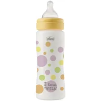 Chicco Perfect Easy Fast Flow-Flasche, mit Physio-Sauger aus weichem Silikon und Soft Sense-Finish, Anti-Kolik, reduziert Aufstoßen und Reizbarkeit, 330 ml Kunststoffflasche, ab 4 Monaten, Mädchen