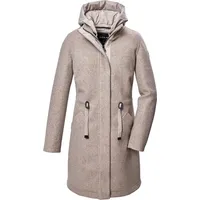 G.I.G.A. DX Damen Fleece Parka/Mantel mit abknöpfbarer Kapuze GW 46 WMN PRK, hellbeige, 38, 41988-000