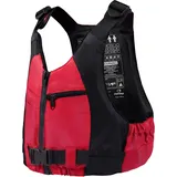 Owntop Schwimmhilfe für Erwachsene, Verstellbare 50N Auftriebsweste mit Taschen und Abnehmbarem Schrittgurt, Schwimmweste für SUP, Kajak, Angeln, Segeln & Kanu (Rot,XS-S)