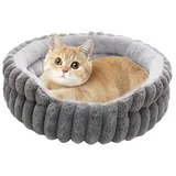 YNNHUDEEP 40 cm katzenbett Flauschig - Katzenkissen Rund,Hundehöhle,Waschbar & Flauschig,Beruhigendes Haustierbett Schlafplatz für Katze & kleine Hunde