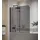 Badplaats Badewanne Austin Schwarz Grauglass 5mm mit Nanobeschichtung 120 x 140cm Duschwand Duschabtrennung Badewannenaufsatz