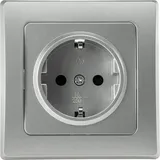 ChiliTec Schuko-Steckdose Unterputz Silber Grau 1 St.