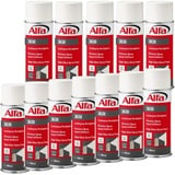 Alfa Lackspray 400 ml für Innen und Außen - Sprühlack zum Lackieren und Dekorieren, hohe Deckkraft Farbspray, Sprühdose, Made in Germany (24, RAL 9010 Reinweiß Hochglanz)