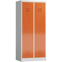 Classix X-515124 Garderobenschrank 80 x 50 x 180 cm grau/rot