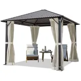 TOOLPORT Moonlight 3 x 3 m inkl. 4 Seitenteile Cream