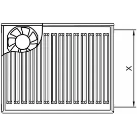 Kermi Profil-K Wärmepumpen-Heizkörper Typ 22 554 x 2000 mm 1263 W weiß