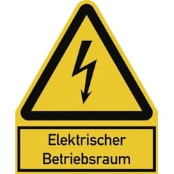 Elektrischer Betriebsraum ISO 7010, Kombischild, Alu, 200x244 mm