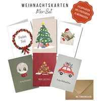 Keitcards Weihnachtskarten mixed Set, 3 x Postkarten und 3