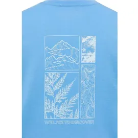 Jack Wolfskin Vonnan Graphic Kurzarm-t-shirt - Explore Mid Blue - L