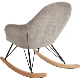 Beliani Schaukelsessel SKALE Stoff 70 x 85 x 94 cm Taupe