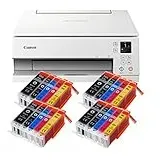 IC-Office TS6351a Farbtintenstrahl-Multifunktionsgerät All-in-One 3-in-1 (Drucker, Scanner, Kopierer, USB, WLAN, Apple AirPrint) Weiß + 20 XXL Tintenpatronen