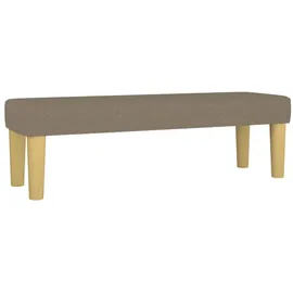 vidaXL Boxspringbett mit Matratze Taupe 140x200 cm Stoff