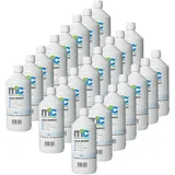 Medicalcorner24 Aqua Bidest - 23x 1 Liter Flaschen, Laborwasser 23 Liter, 2-fach destilliertes Wasser, bidestilliertes Wasser,