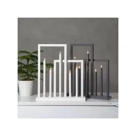 Star Trading Kerzenleuchter Frame Holz Weiß