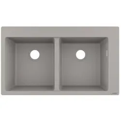 hansgrohe Einbauspüle 370/370 S510-F770 Betongrau
