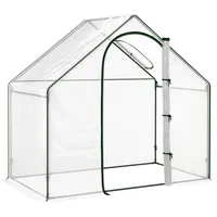 Outsunny Foliengewächshaus 1,8 x 1 x 1,68 m Gewächshaus Tomatenhaus mit Rolltür, Fenster, Tomatengewächshaus für Garten, Balkon, Stahl, Dunkelgrün