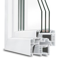 Passivhausfenster, Kunststoff-Profil aluplast energeto 8000, Weiß, 510 x 510 mm, festverglast, individuell konfigurieren