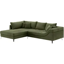 Mr. Couch Ecksofa "Portofino, L-Form", grün (memphis 12 grün), B:317cm H:98cm T:228cm, Memphis (Grundgewebe - 100% Polyester; Nutzschicht- 90% Polyester / 10% Polyamide), Sofas, Ecksofa, Mit Kaltschaumpolsterung, bis 140 kg belastbar