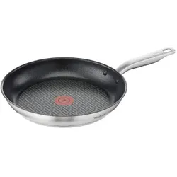 Tefal Virtuoso E49106 Bratpfanne 28cm Edelst./Titan Antihaft Thermo-Anzeige Indukt.+Grillen