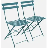sweeek 2er-Set klappbare Gartenstühle aus Metall - Sweeek