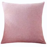 Stretch Kissenbezug 80x80 40x80 Sofa Kissenbezüge 90x90,Kord Zierkissenbezug Dekokissen Sofakissen Bezug Groß Kissenhülle Dekorative Weiche Zierkissenbezüge Kissen Bezug(Peach,80x80 cm (1pc))