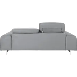 Cotta 3-Sitzer »Chef«, Big-Sofa mit Kopfteilverstellung, edle Metallkufen grau