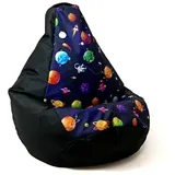 go gift Sitzsack, Schwarz, 140 x 100 cm, Birne