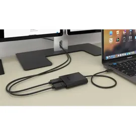 iTEC USB C auf Dual Display Port Video Adapter 4K  schwarz