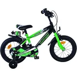 Volare Kinderfahrrad Sportivo für Jungen 14 Zoll Kinderrad Grün Schwarz