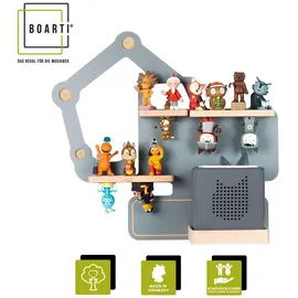 BOARTI Kinderregal Bagger grau