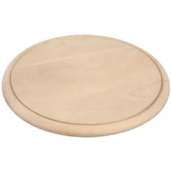Haushalt International Schinkenteller Holzbrett Schneidebrett Servierteller Holz Ø25 cm