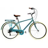 Versiliana Vintage-Fahrräder – Citybike – widerstandsfähig – praktisch – komfortabel – perfekt für die Fortbewegung in der Stadt (Men 28", Blue AVIO/Cream)