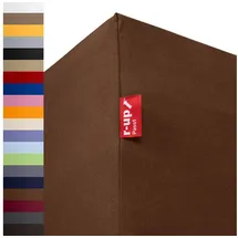 r-up Spannbettlaken Baumwolle 180 x 200 - 200 x 220 cm braun