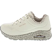 SKECHERS Uno- Safari Time Natural/Off White/Leopard Trim 42