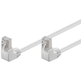 goobay CAT 5e Patchkabel 2x 90° gewinkelt, F/UTP, weiß